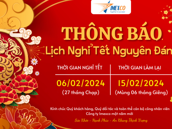 Lịch nghỉ Tết Nguyên Đán 2024 IMC - Imexco Vietnam