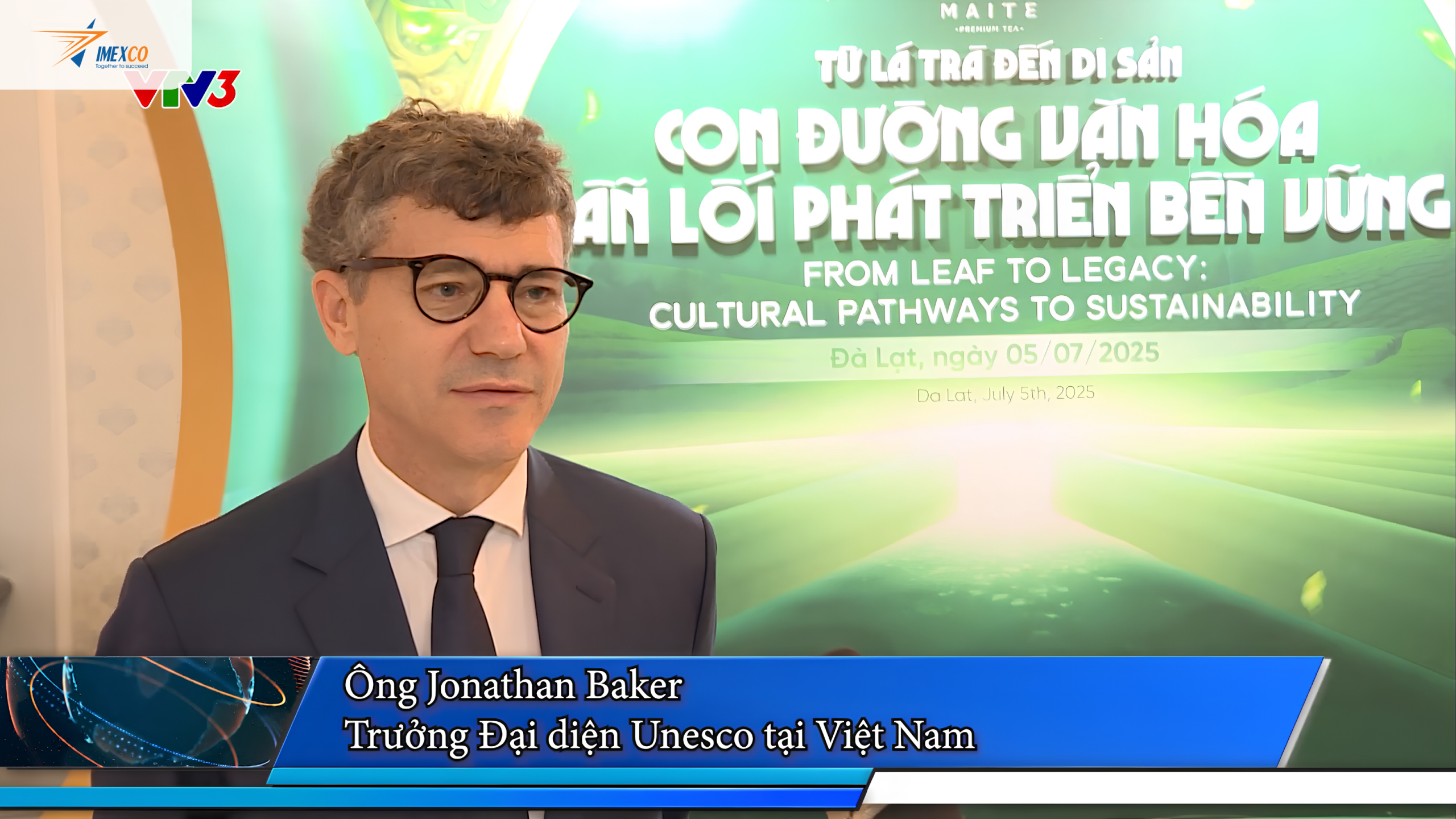 VTV3 đưa tin về UNESCO và IMEXCO lan tỏa văn hóa trà Việt